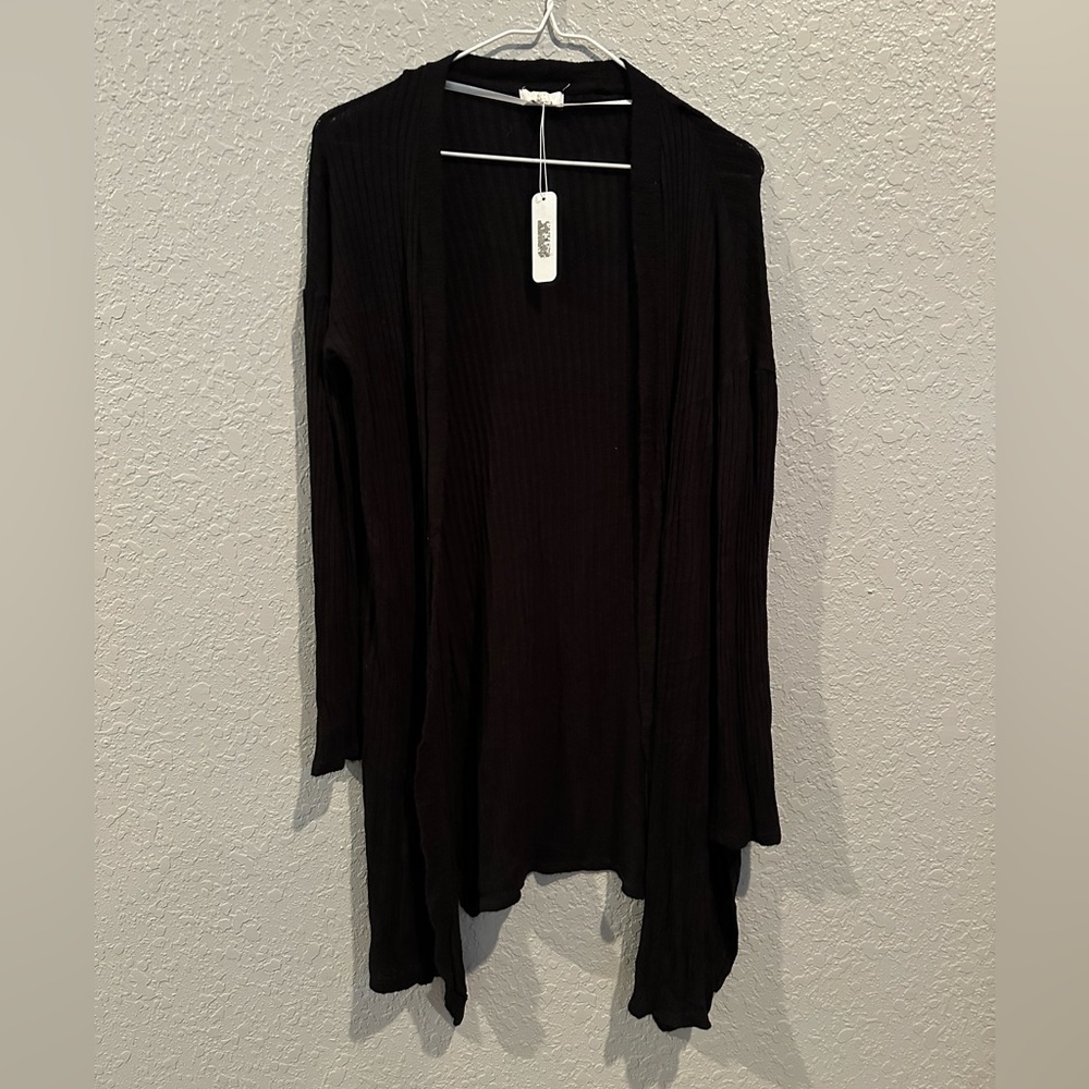 Lightweight Black Cardigan Sweater - Size S NWT